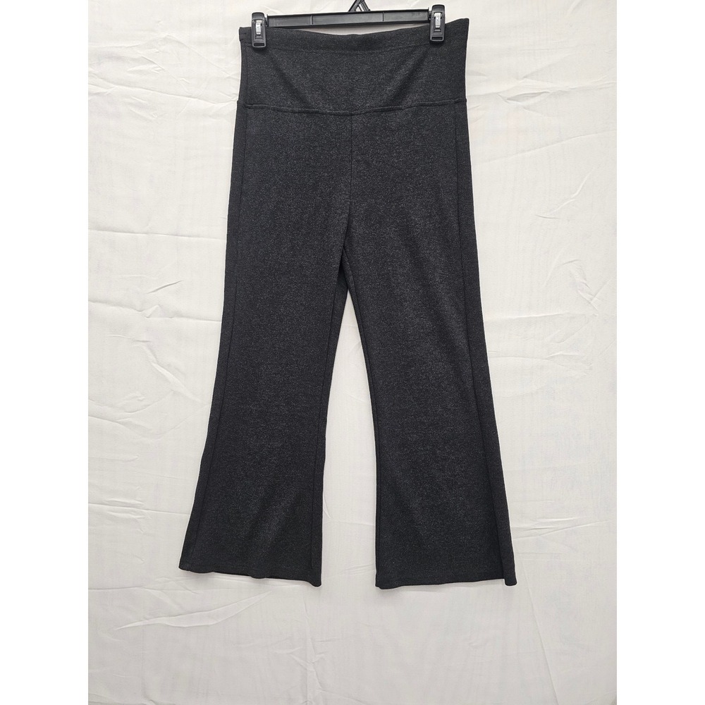 Anna-Kaci Womens High Waisted Wide Leg Knit Pants‎ Black Marl JP0522BLK-L Size L